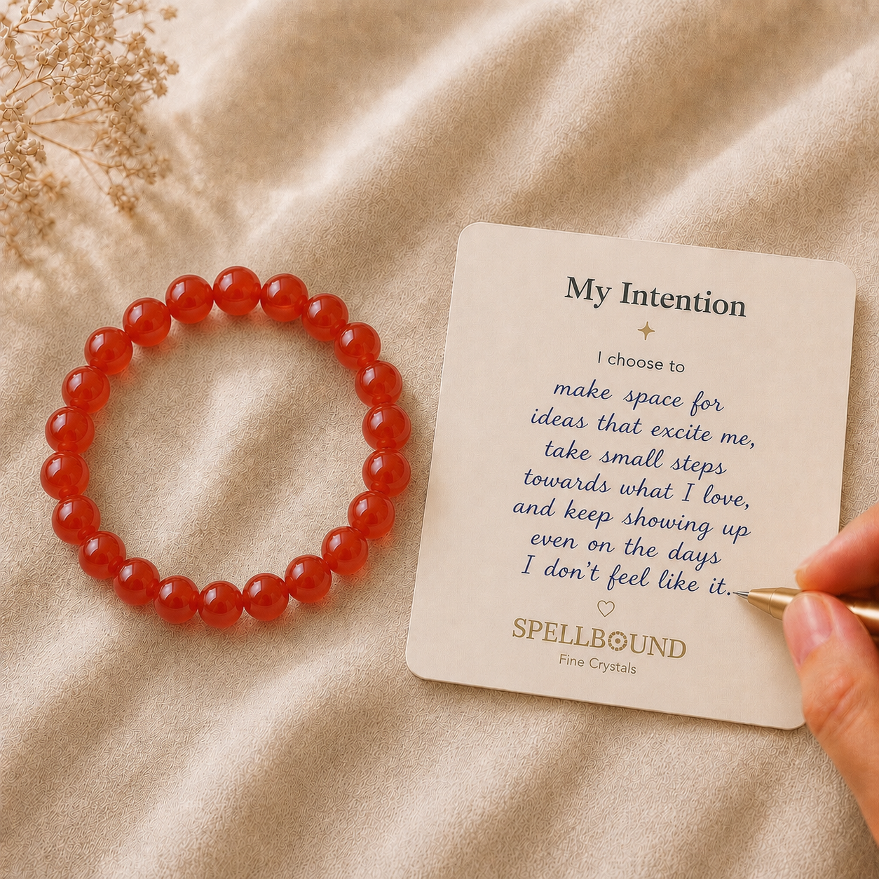 Carnelian Bracelet for Creativity & Motivation