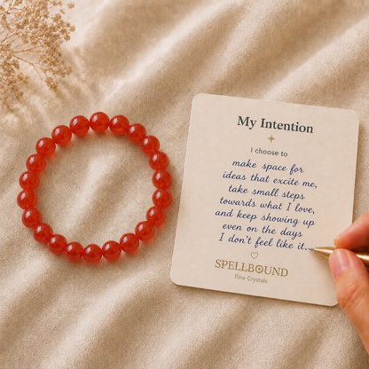 Carnelian Bracelet for Creativity & Motivation