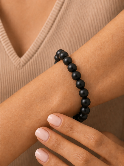 Black Onyx Bracelet for Strength & Self-Discipline