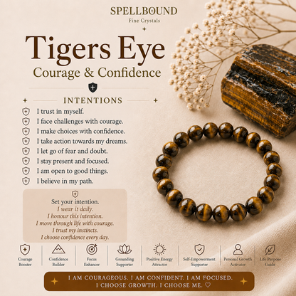 Tigers Eye Bracelet for Courage & Confidence
