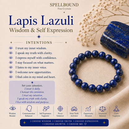 Lapis Lazuli Bracelet for Wisdom & Self-Expression