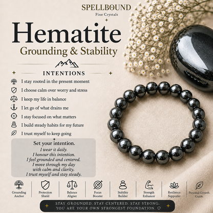 Hematite Bracelet for Grounding & Stability