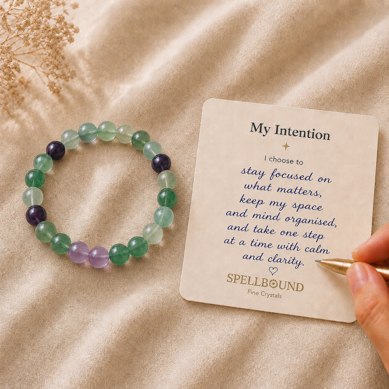 Fluorite Bracelet for Focus & Organisation