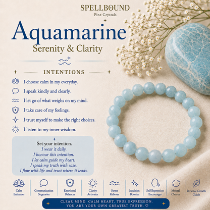 Aquamarine Bracelet for Serenity & Clarity