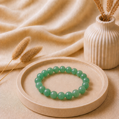 Green Aventurine Bracelet for Growth & Opportunity