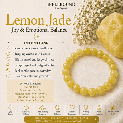 Lemon Jade Bracelet for Joy & Emotional Balance