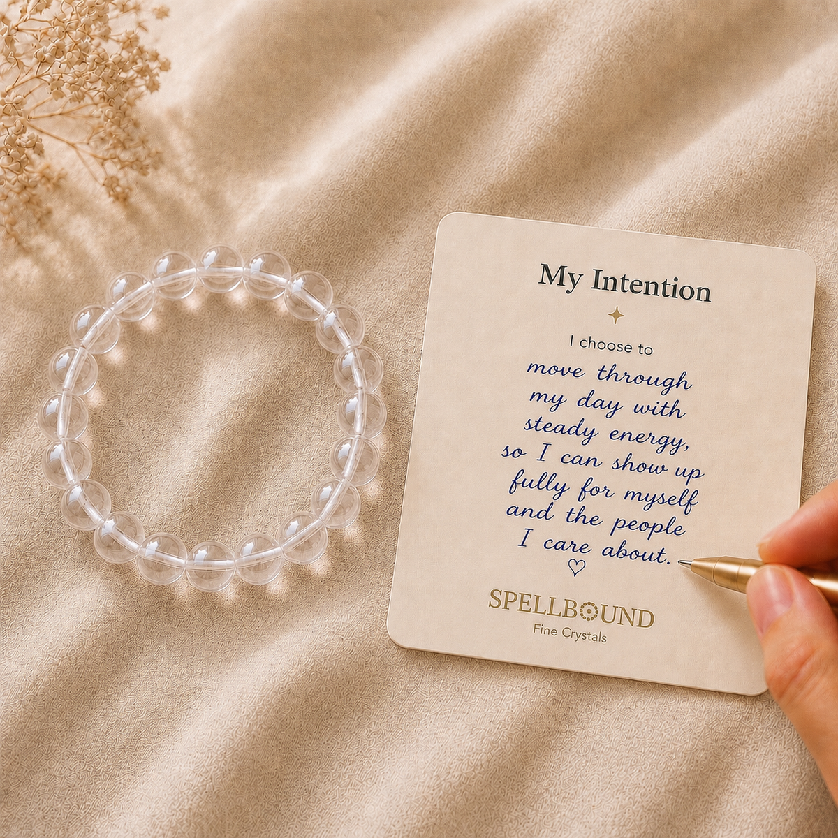 Clear Quartz Bracelet for Energy & Amplification