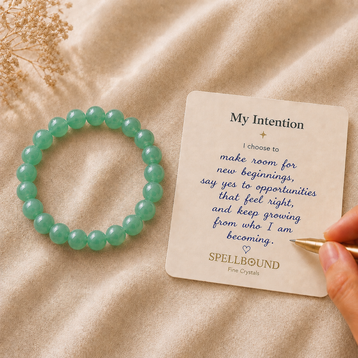 Green Aventurine Bracelet for Growth & Opportunity