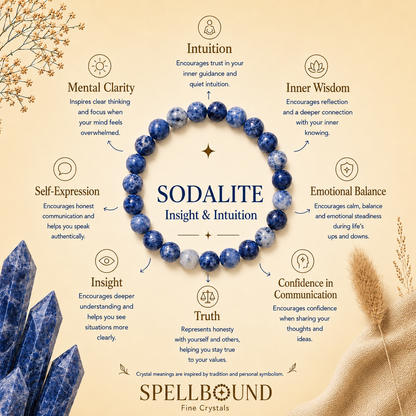 Sodalite Bracelet for Insight & Intuition