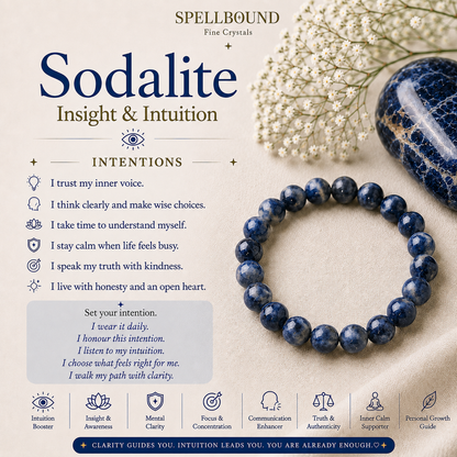 Sodalite Bracelet for Insight & Intuition