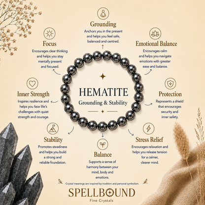 Hematite Bracelet for Grounding & Stability