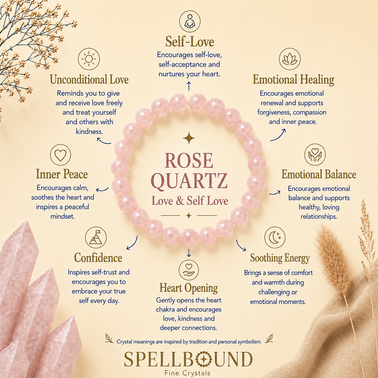 Rose Quartz Bracelet for Love & Self-Love