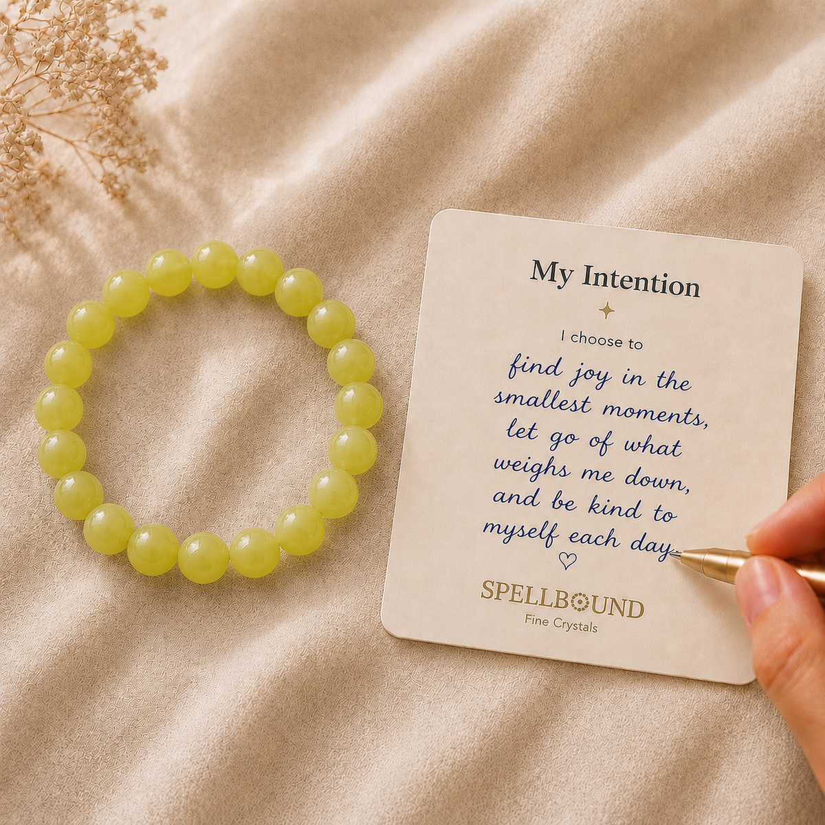 Lemon Jade Bracelet for Joy & Emotional Balance