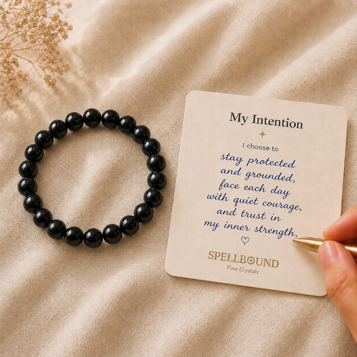 Black Tourmaline Bracelet for Protection & Inner Strength