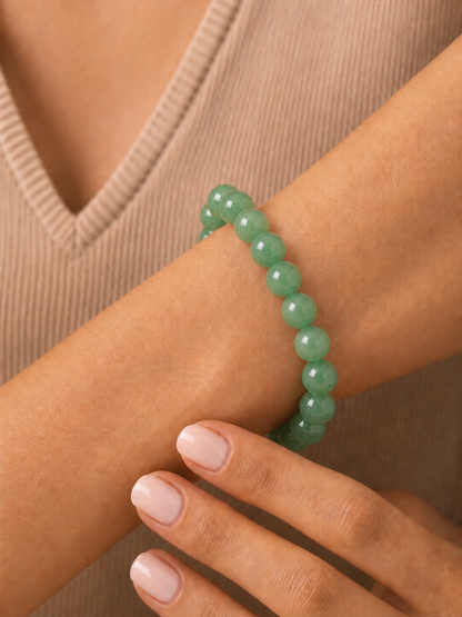 Green Aventurine Bracelet for Growth & Opportunity
