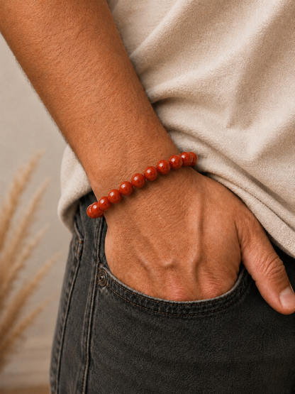 Red Jasper Bracelet for Energy & Endurance