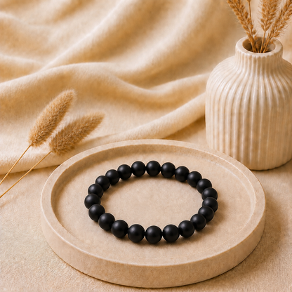 Black Onyx Bracelet for Strength & Self-Discipline
