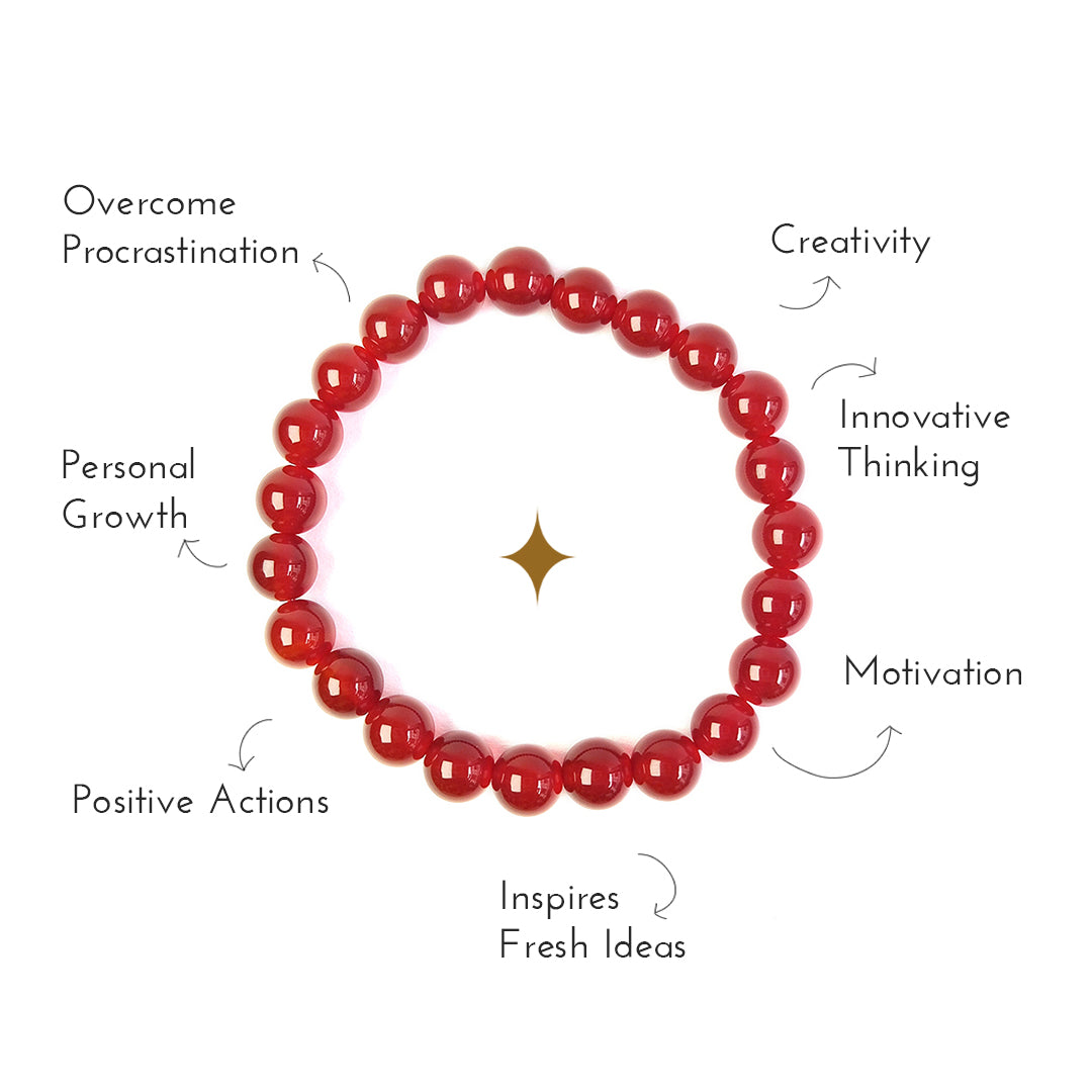 Overview of the benefits of carnelian crystal bracelet.