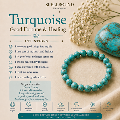 Turquoise Bracelet for Good Fortune & Healing