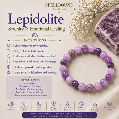 Lepidolite Bracelet for Serenity & Emotional Healing