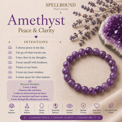 Amethyst Bracelet for Peace & Clarity
