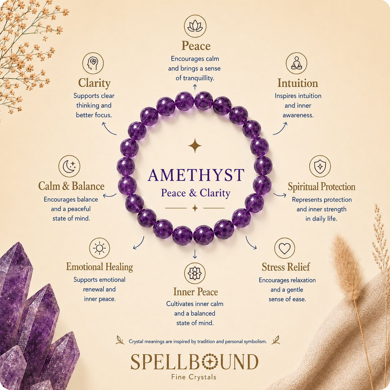 Amethyst Bracelet for Peace & Clarity
