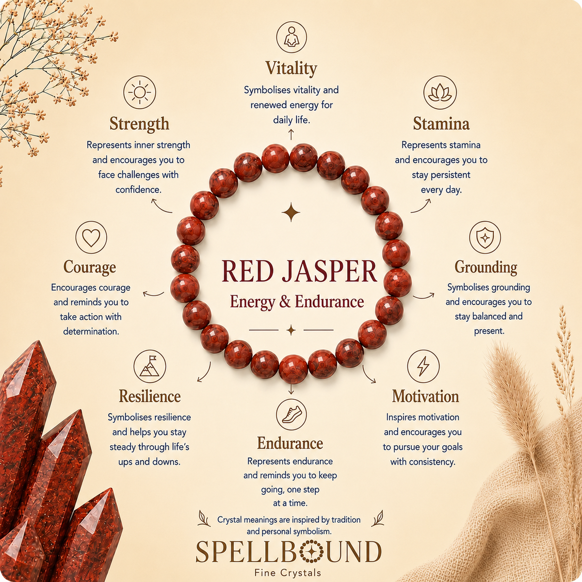 Red Jasper Bracelet for Energy & Endurance