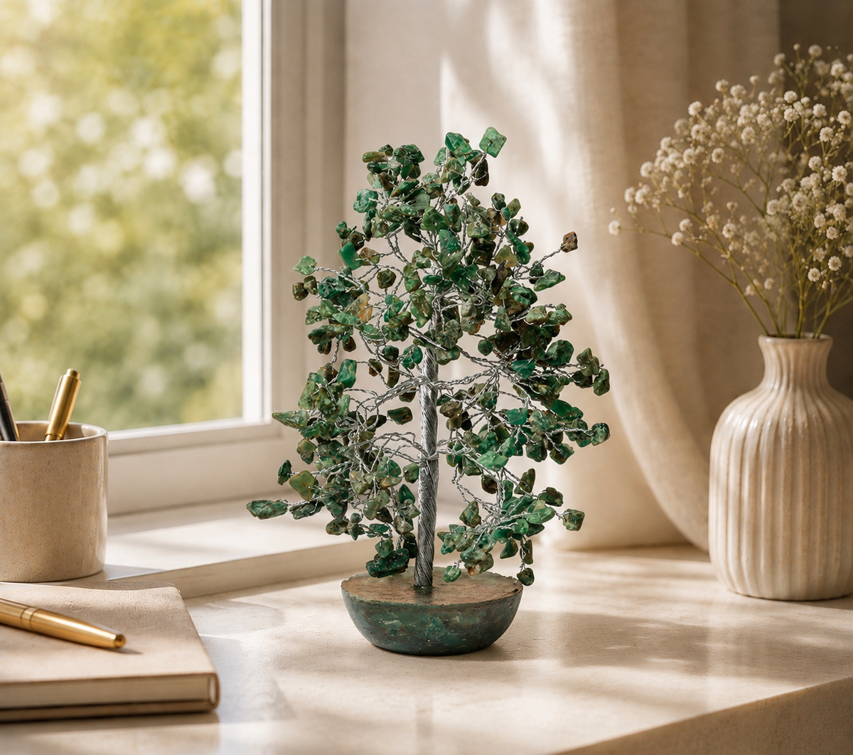 Green Aventurine Crystal Tree for Opportunity