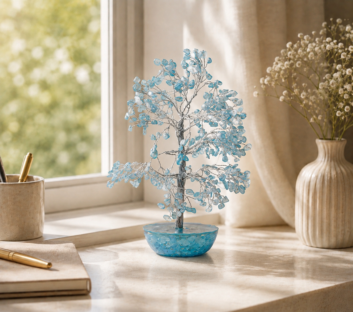 Aquamarine Crystal Tree for Serenity