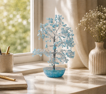 Aquamarine Crystal Tree for Serenity
