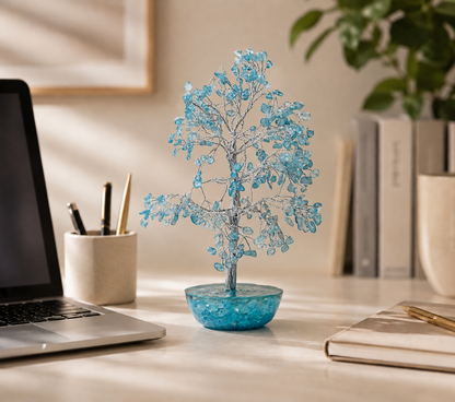 Aquamarine Crystal Tree for Serenity
