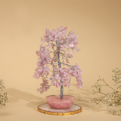 Rose Quartz Crystal Tree