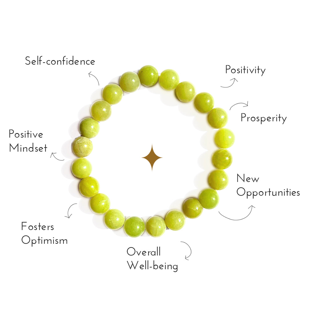 Overview of the benefits of lemon jade crystal bracelet.