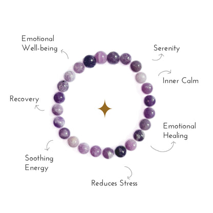 Overview of the benefits of lepidolite crystal bracelet.