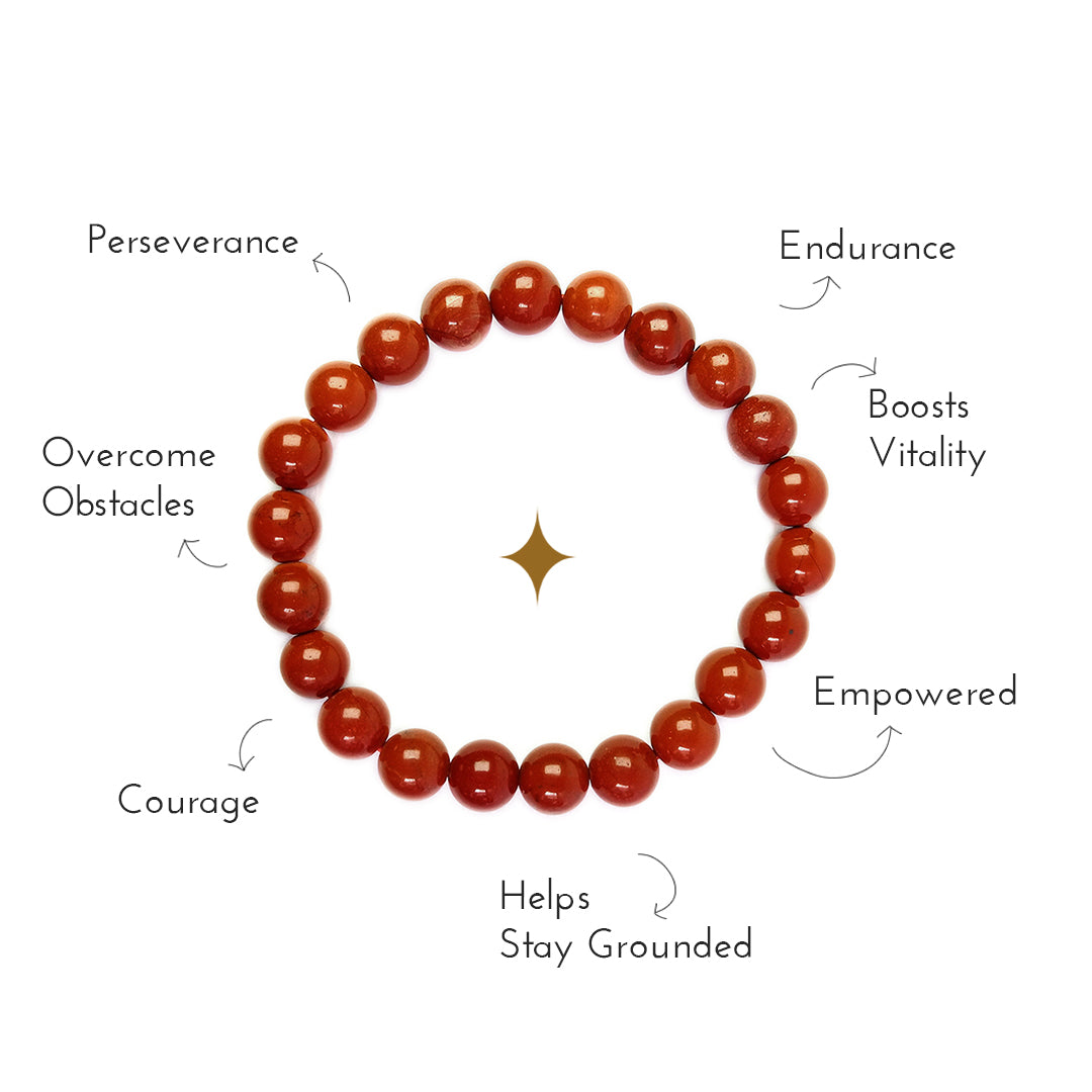 Overview of the benefits of red jasper crystal bracelet.