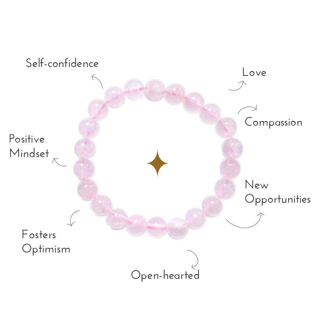 Overview of the benefits of rose quartz crystal bracelet.