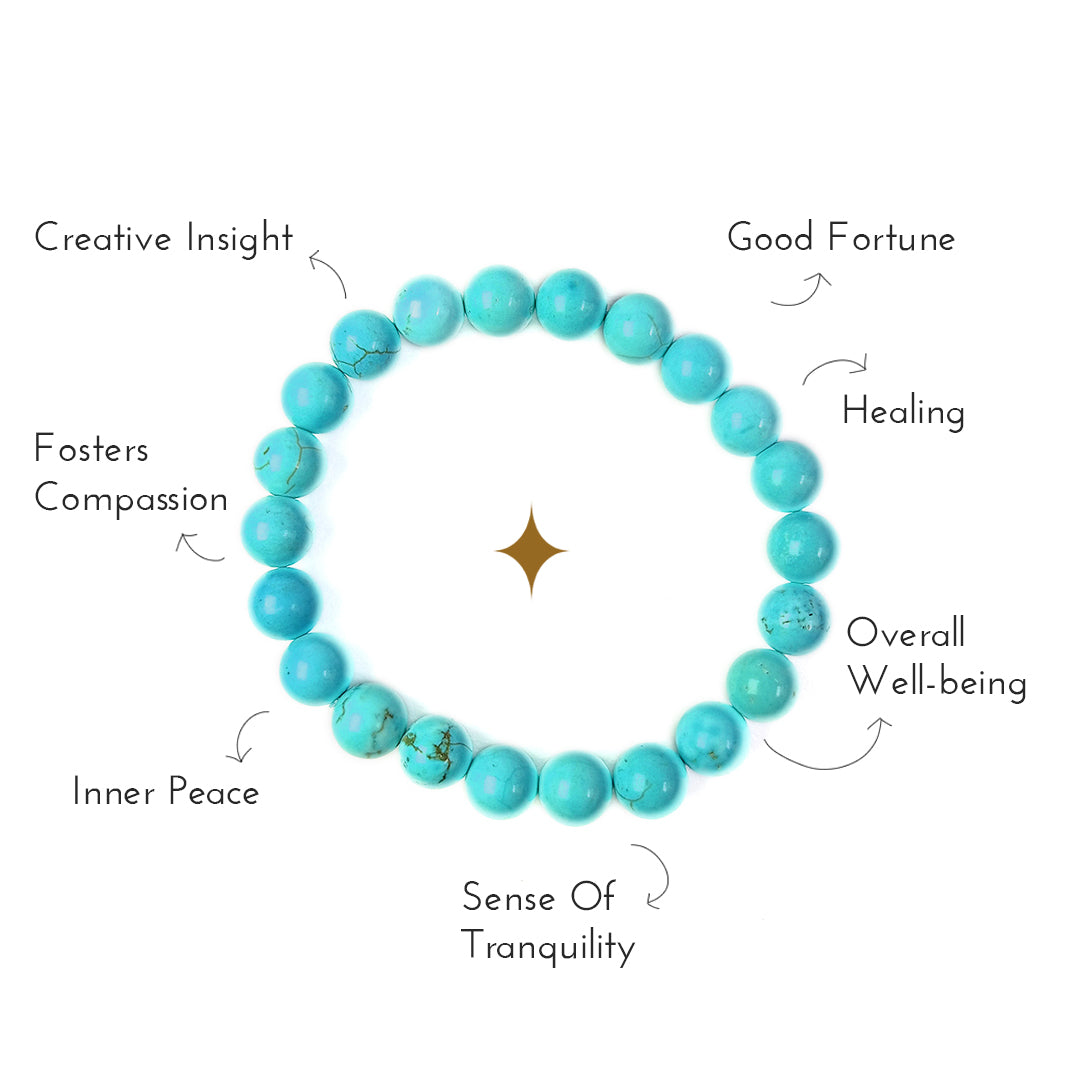 Overview of the benefits of turquoise crystal bracelet.